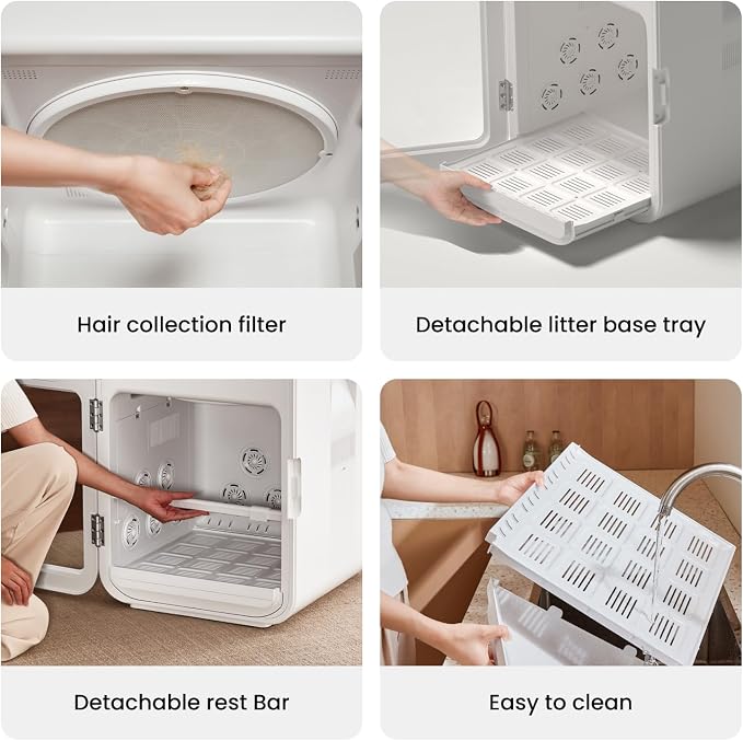 JirPet Pet Dryer Box, Professional Pet Drying with Smart Chip Safety, 75L Dryer Box with Quiet 40dB Drying, Auto Temp & Humidity Control, Strong Airflow for Long Hair Dogs & Cats