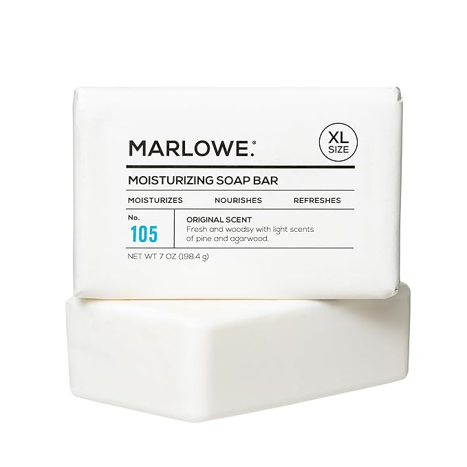 MARLOWE. Bar Soap for Men, Moisturizing Body Soap, Sage + Fir, 7 oz | Nourishing & Refreshing with Natural Extracts, Shea Butter, Olive Oil & Green Tea Extracts, Original Sage & Fir Scent
