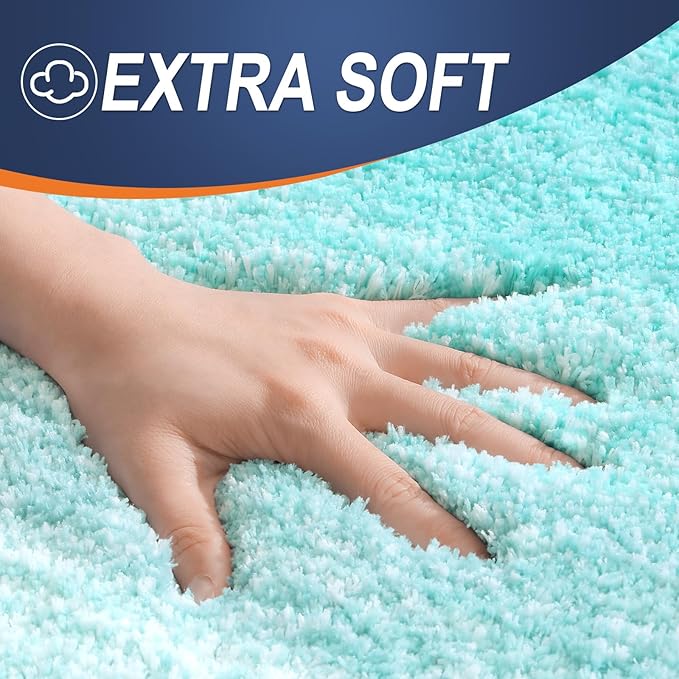 OLANLY Bathroom Rugs Mat 34x21, Extra Soft Absorbent Microfiber Bath Rugs, Rubber Backing, Quick Dry, Machine Washable Bath Mats for Bathroom Floor, Tub and Shower, Home Decor Accessories, Teal