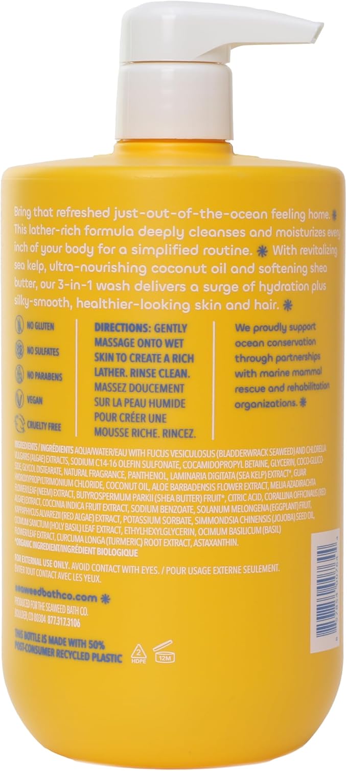 Seaweed Bath CO Creamy Coconut 3-1 Body Wash, 30 FZ