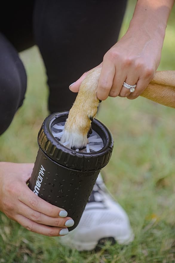 Dexas Medium Dog Paw Cleaner, Matte Black - Premium Quality Pet Supplies and Dog Accessories - Easy to Use and Clean MudBuster for Dogs - Patented Product - BPA Free (Pack of 6)