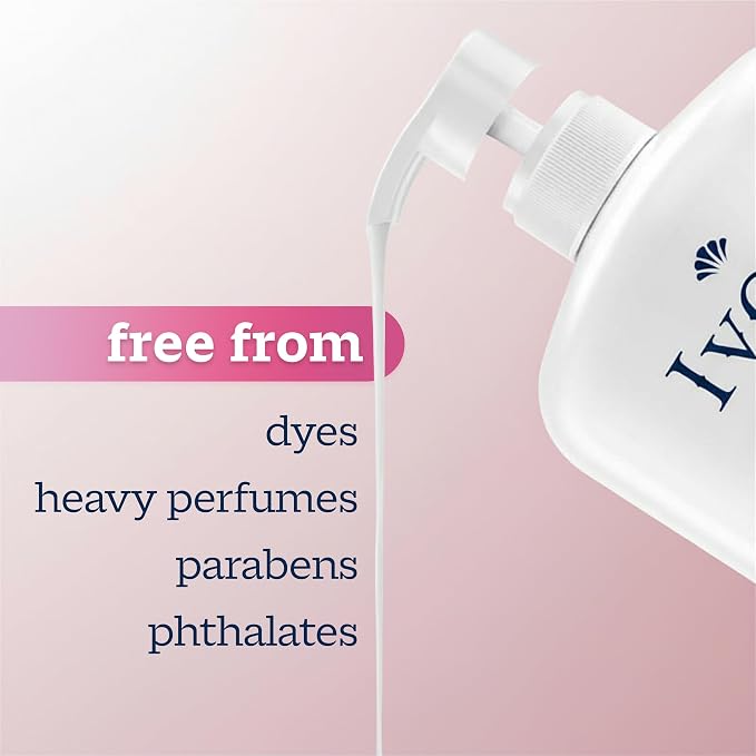 Ivory Body Wash, Designed for the Whole Family, Gentle Formula, Free of Dyes Heavy Perfumes Parabens Phthalates & Silicones, Designed for Skin's pH, Water Lily Scent, 35 oz
