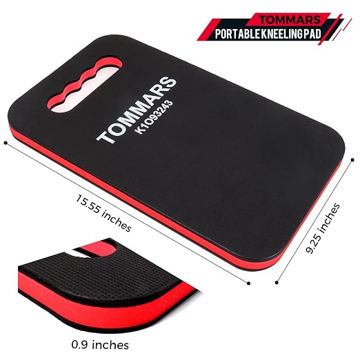 TOMMARS 0.9-Inch Thick Kneeling Pad, 15.55 x 9.25 InchesTOMMARS 0.9-Inch Thick Kneeling Pad, 15.55 x 9.25 Inches