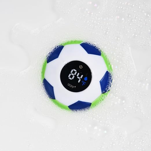 Baby Bath Thermometer - Digital Floating Water Thermometer with LED Display & Color Temperature Alerts, Rechargeable Bath Toy for Infant Bathtub Safety, Newborn Bath Essentials Gift