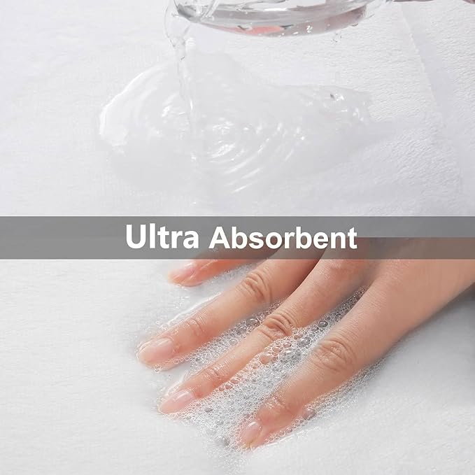Buganda Memory Foam Bath Mat, 40" x 32", Ultra Soft Bathroom Rugs, Water Absorbent and Machine Washable Bath Rug Runner for Bathroom, Shower, and Tub, White