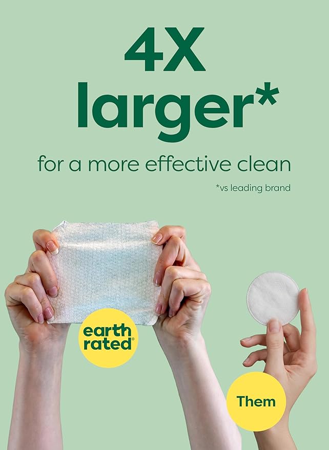 earth rated Dog Ear Wipes, Vet-Developed Pet Ear Wipes for Dogs & Cats, Hypoallergenic Cleaner to Remove Dirt and Wax, Wild Oat Scent, 70 Count