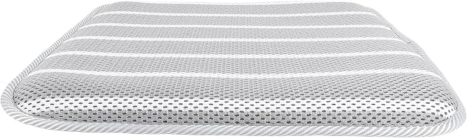 Shower Bench Cushion Seat Shower Chair Pad Shower 4D Mesh Fabric Breathable Shower Chair Pad Gray White Striped for Shower Benches Sitting