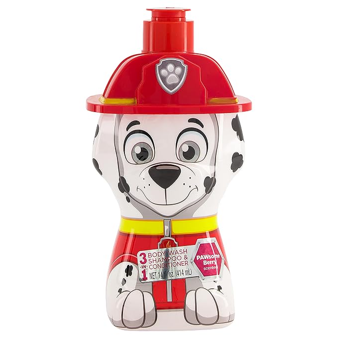 Taste Beauty “PAW Patrol” 3-in-1 Kids’ Shampoo, Kids’ Conditioner, and Bodywash, 14 Ounces, (Scent) (Pack of 2)