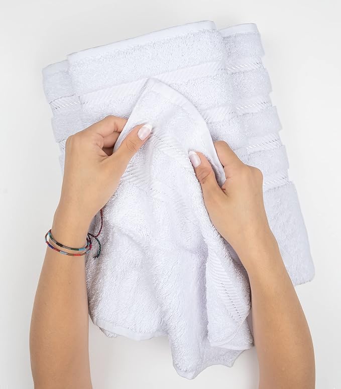 American Soft Linen 100% Cotton Luxury Turkish Towels, 4 PC Bath Towel Set | Soft Absorbent Quick Dry OEKO Tex Standard 100 Certificated Durable Machine Washable Breathable Premium Hotel Quality