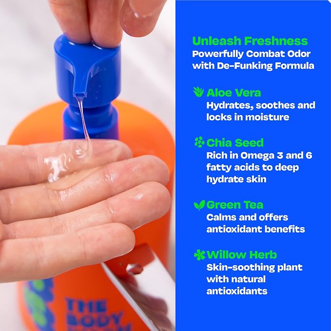 JB SKRUB Boys Body Wash for Kids, Tweens & Teens, pH-Balanced Foaming Citrus Wash, No Harsh Ingredients, Tackles Odor & Breakouts, 14 oz.