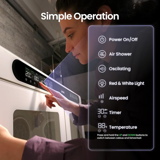 JirPet C Plus Pet Dryer Box, Professional Grooming Pet Dryer Cabin with 2354 CFM High-Speed Airflow for Efficient Dog Drying, 405L Capacity Dog Dryer Box with Dual Safety Features for Pet Salons