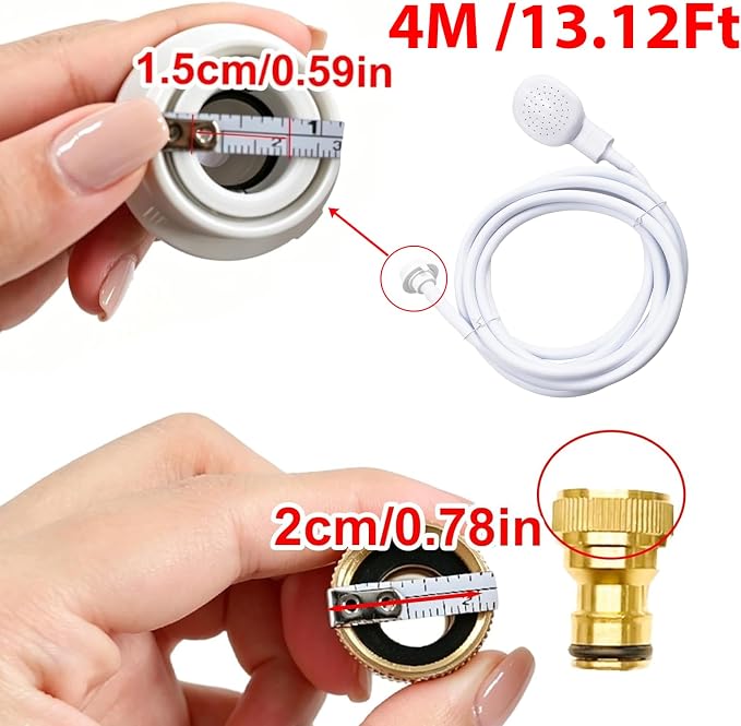 4m /13.12ft Quick-Connect Sink Spray Rrubber Hose,Shampoo Sprayer Handheld Hose Portable Sink Spraye Strainers for Bathing Baby,Pets Shower,Rinsing Vegetables,Washing Hair