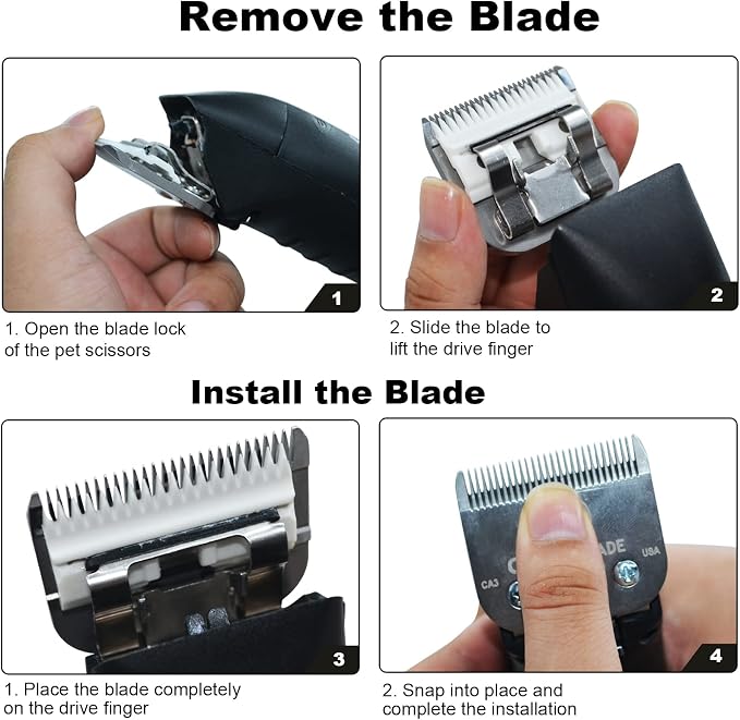 #40 Blades Dog Grooming Replacement Blade Compatible with Andis Dog Clipper | For Wahl KM Series / Oster A5 Dog Clippers,Detachable Stainless Steel Blade,Size #40 Cut Length 1/100"(0.25mm)