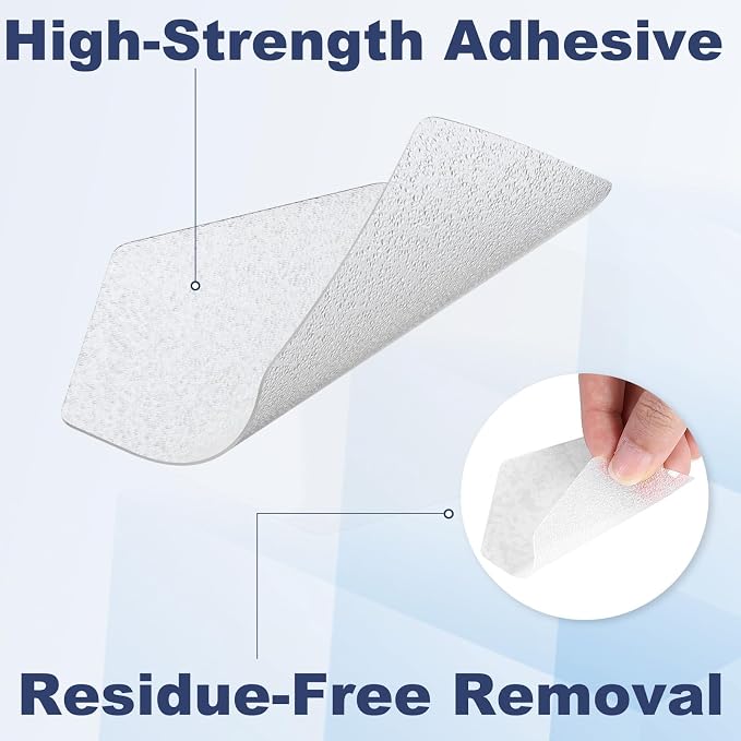 Gecork 14 PCS Shower Floor Non Slip Stickers with Strong Adhesive, Invisible & Durable Anti Slip Shower Stickers with Scraper for Bath Tub, Pools and Stairs, Clear, Hexagonal