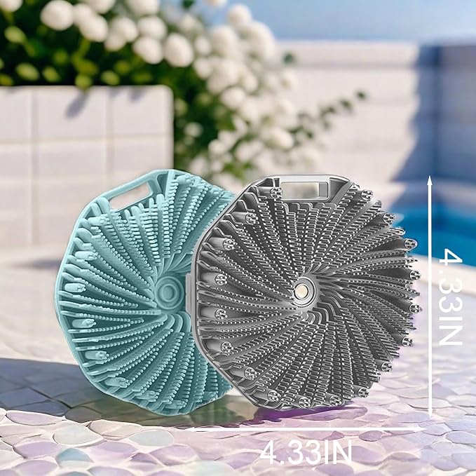 RamPula Silicone Body Scrubber Shower Brush Super-Exfoliating Body Brush & Non-Slip Strap, Loofah Alternative Bath Scrubber for Sensitive/All Skin Types, Gentle Massage & Effective Shower Exfoliation