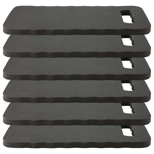 6 Pack Garden Kneeling Pads, Foam Thick Knee Pad, Kneeler Mat for Long Gardening Hours, Yoga, Prayer and Exercise 16 x 7 x 1 Inch, Black