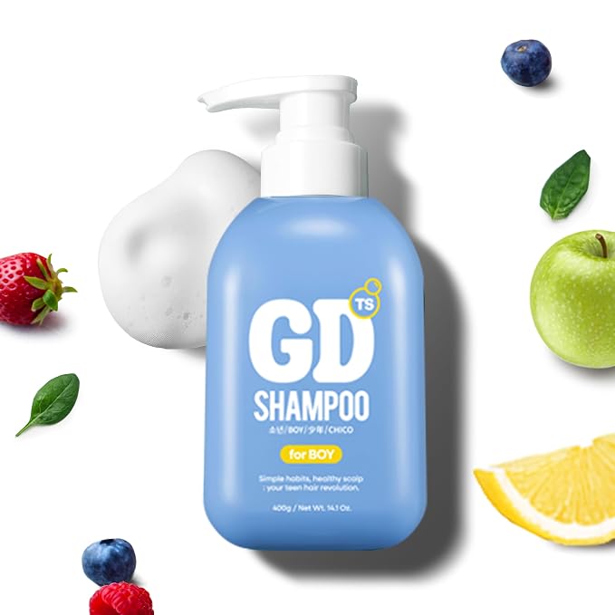 TS GD Shampoo for Boys with Oily Scalp, Sweat, Itchy, Flakes and Odor, Sulfate and Silicone Free Scalp Cleanser For Oil Balance and Build Up Care, Korean Hair Care 14.1 fl oz 400ml