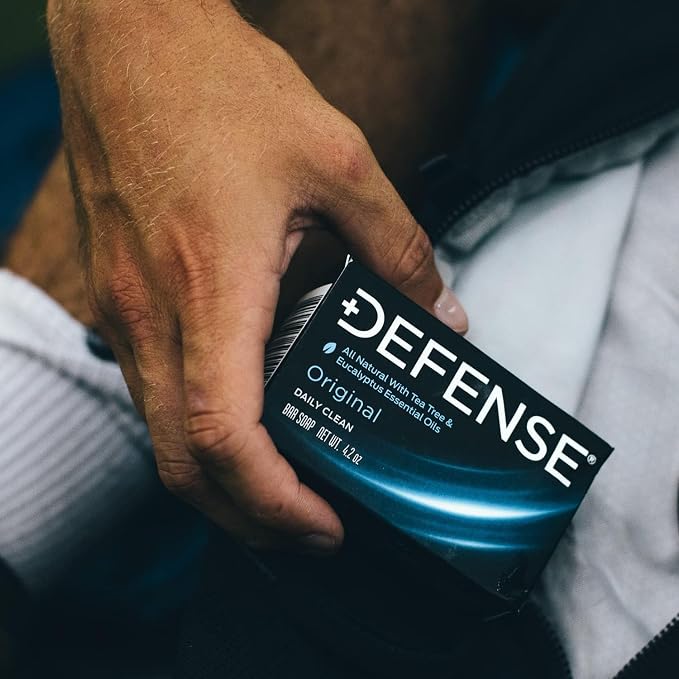 Defense Soap 2pk All Natural Tea Tree Bar Soap for Men | Made by Wrestlers with Tea Tree Oil & Eucalyptus Oil to Promote Healthy Skin