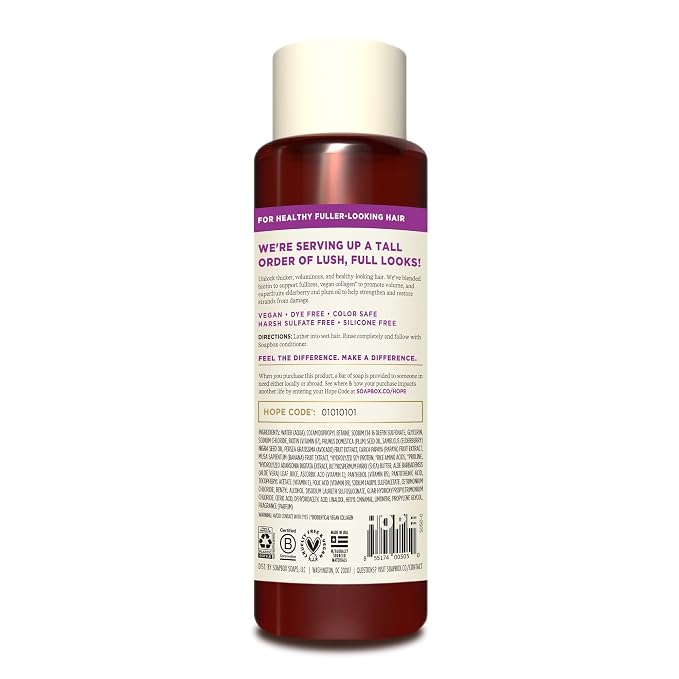 Soapbox Biotin & Super Fruit Shampoo & Conditioner Set, Leaves Hair Volumized & Strengthened - Clean Ingredients Free of Harsh Chemicals, Sulfates, Parabens & Silicones - 16 oz Each