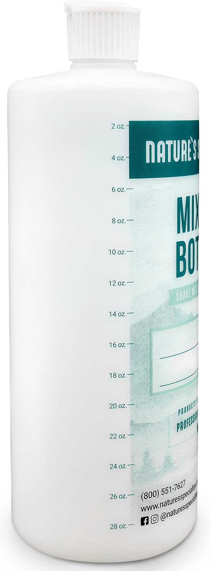 Nature's Specialties Mixing Bottle and Dog Shampoo Concentrate Bundle, Easy to Read Measurements Mixing Bottle 32 oz, Smelly Pet Dog Shampoo Concentrate 32 oz