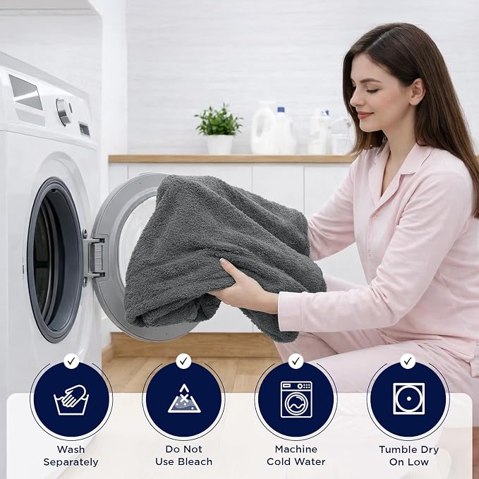 DAN RIVER Pack of 1 Jumbo Bath Sheet 40x80 Inches, Extra Large Gray Bath Towels Oversized, Absorbent Cotton Towels for Bathroom