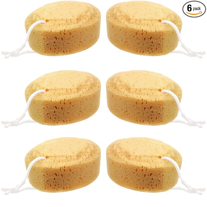 Boao 6 Pcs 5.5 Inch Foam Body Sponge for Bathing Soft and Deep Exfoliation Shower Sponge Body Scrubber for Adults Women Men Teenager Shower Cleaning Supplies