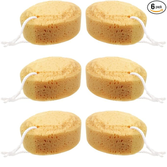 Boao 6 Pcs 5.5 Inch Foam Body Sponge for Bathing Soft and Deep Exfoliation Shower Sponge Body Scrubber for Adults Women Men Teenager Shower Cleaning Supplies