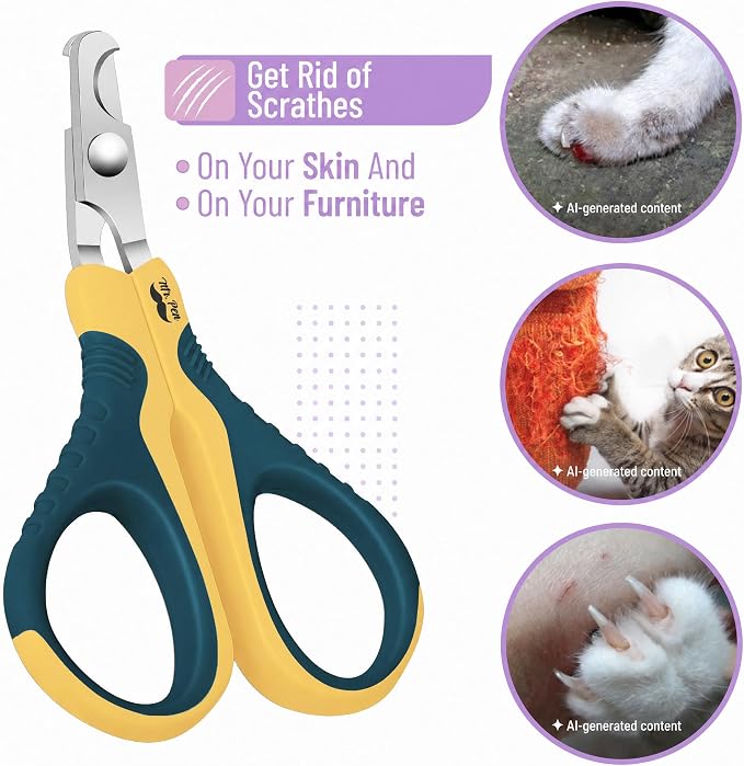 Mr. Pen- Cat Nail Clipper, Stainless Steel | Professional Sharp Cat Claw Trimmer for Small and Medium Cats, Pet Nail Clipper with Sturdy Non Slip Handle