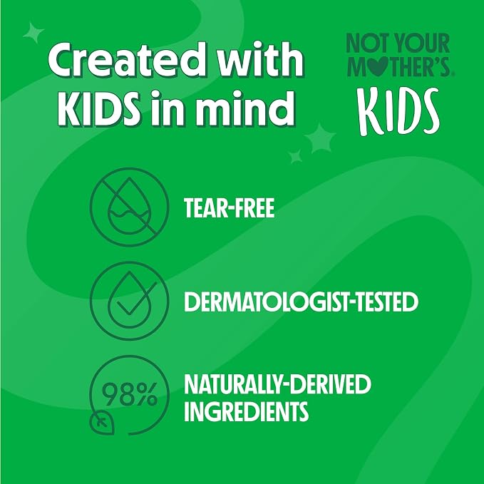 Not Your Mother's Kids Daily Care Bundle - Fragrance Free Shampoo, Conditioner, and Detangler (3-Pack) - Scent Free Hair Products for Kids
