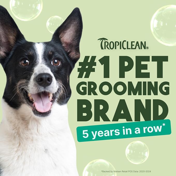 TropiClean Oatmeal Dog Shampoo for Itchy Skin Relief, Professional Dog Shampoo, Soothing Medicated Itch Relief, Puppy Safe, Made in USA, 1 Gallon