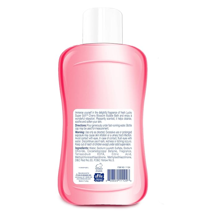 Lucky Super Soft Bubble Bath, Cherry Blossom, 20 Ounce