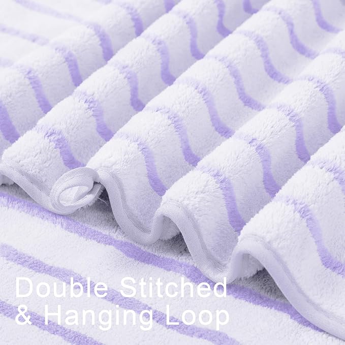 Mistyrose Bath Towels,4 Pack Purple 35"x70" Large Bath Towels Microfiber Absorbent XL Bath Sheets Super Soft Towels for Bathroom Quick Dry Oversized Shower Towels for Family Hotel Spa Gym