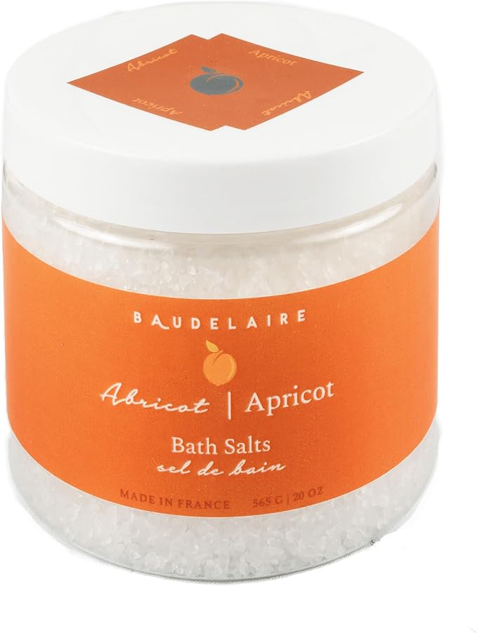 Provence Sante Relaxing Bath Salt - Luxury and Soothing Soak - Ripe Apricot Scent - Made in France - 20 Oz