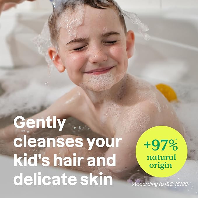 ATTITUDE Shampoo and Body Wash for Kids, EWG Verified, Dermatologically Tested, Plant- and Mineral-Based Ingredients, Vegan, Vanilla & Pear, 8 Fl Oz