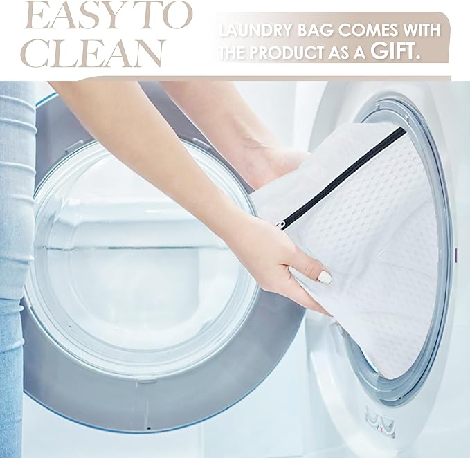 Bath Pillow for Tub, 4D Air Mesh Breathable Fabric, Soft Supportive Bathtub Cushion for Head Neck Back, Ergonomic Spa Pillow with Strong Suction Cups, Quick-Drying, Machine Washable (White)