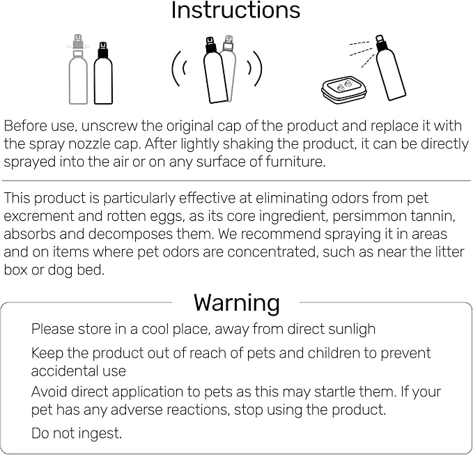 Pet Odor Eliminator Spray, Air Freshener for Strong Odor, Natural Deodorizing Ingredient, Forest Scent, 7 Oz (Pack of 2)