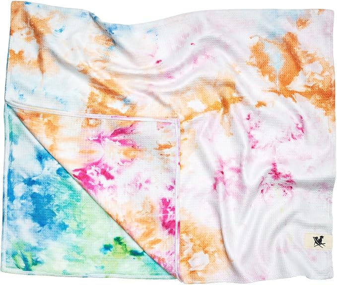 Dock & Bay Pet Towel - Super Absorbent & Quick Drying Dog Towels with Bag - 100% Recycled - Sunset Splash, Large (120x70cm, 47x27)