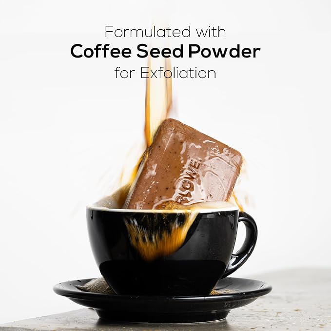 MARLOWE. Coffee Bar Soap, Exfoliating Body Scrub for Men, 7 oz (3 Bars) | Energizing Coffee Bar exfoliates and refreshes for smooth, clean, refreshed skin. Fresh Brewed scent.