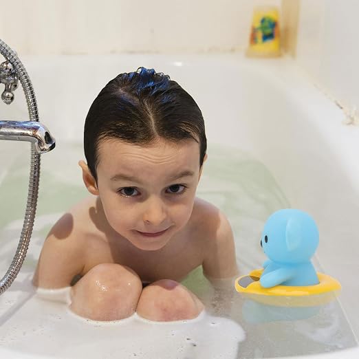 SUPVOX Bear Shaped Bath Thermometer for Babies, Lovely Water Temperature Gauge, Sky-Blue Shower Water Thermometer, Safe Bathing Temperature Tester for Bathtub