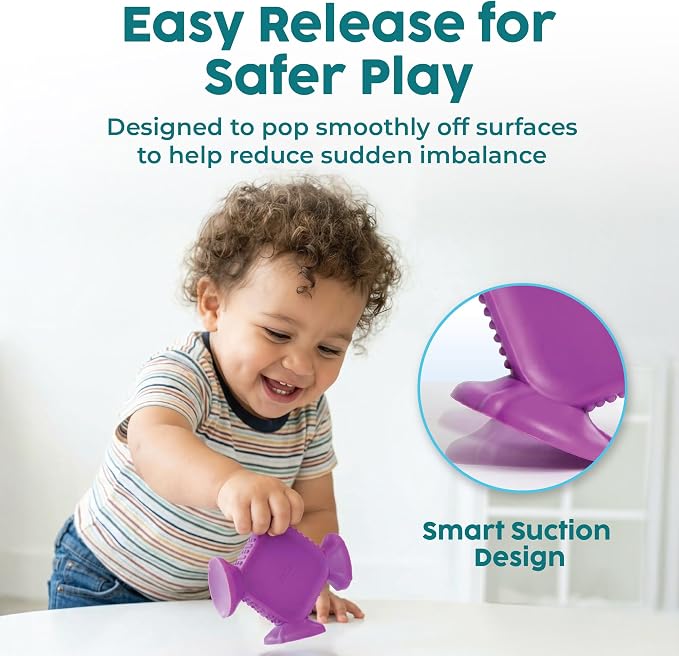 Bunmo Toddler Bath Toys - Best Montessori Toys for Kids Ages 1 2 3 4 Year Old Boys & Girls Gifts, Best Sensory Toy for Babies 12 Months +, No Hole Bath Toy for Kids Ages 1-3 & 2-4 (Big Shapes 5 Pack)