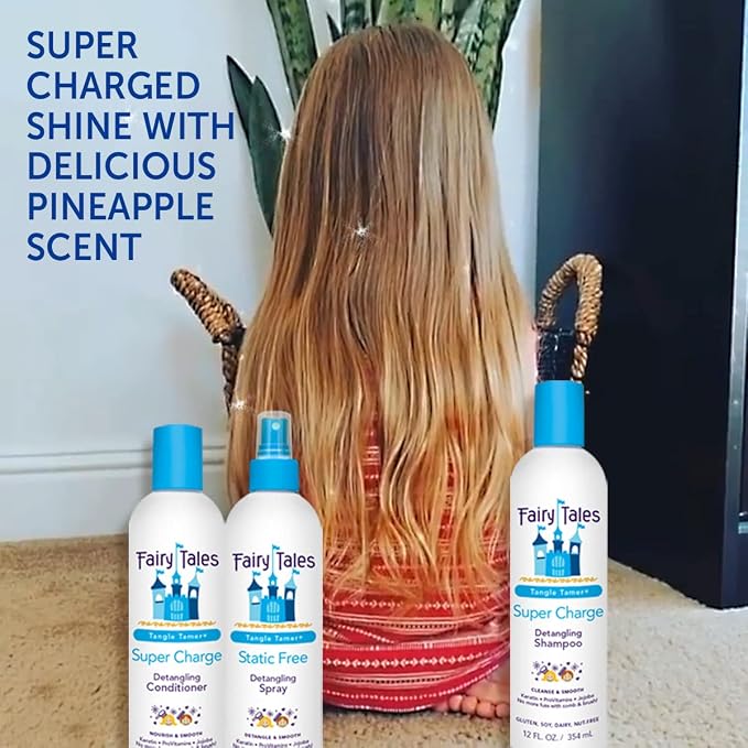 Fairy Tales Tangle Tamer Detangling Conditioner for Kids - Ultra Moisturizing and Anti Frizz Protection - Paraben Free, Sulfate Free - 12 Oz (Pack of 2)