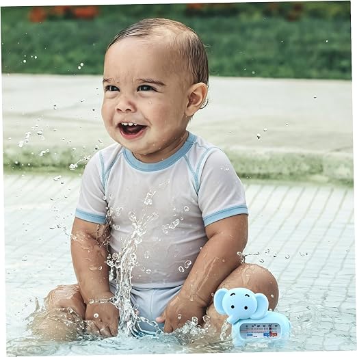 LIFKOME 2pcs Cartoon Elephant Bath Thermometer for Accurate Water Measurement and Safe for Bathing and Colors