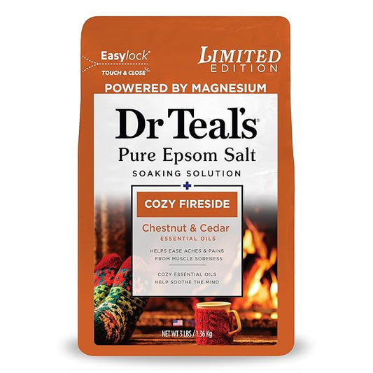 Dr Teal's Epsom Salt Magnesium Soak, Cozy Fireside, 3 lbs