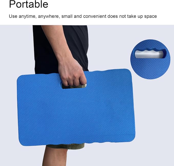 Garden Kneeling Pad, 4cm Thickness EVA Garden Kneeling Cushion, Portable Kneeling Pad for Gardening Cleaning Baby Bath Yoga (Blue)