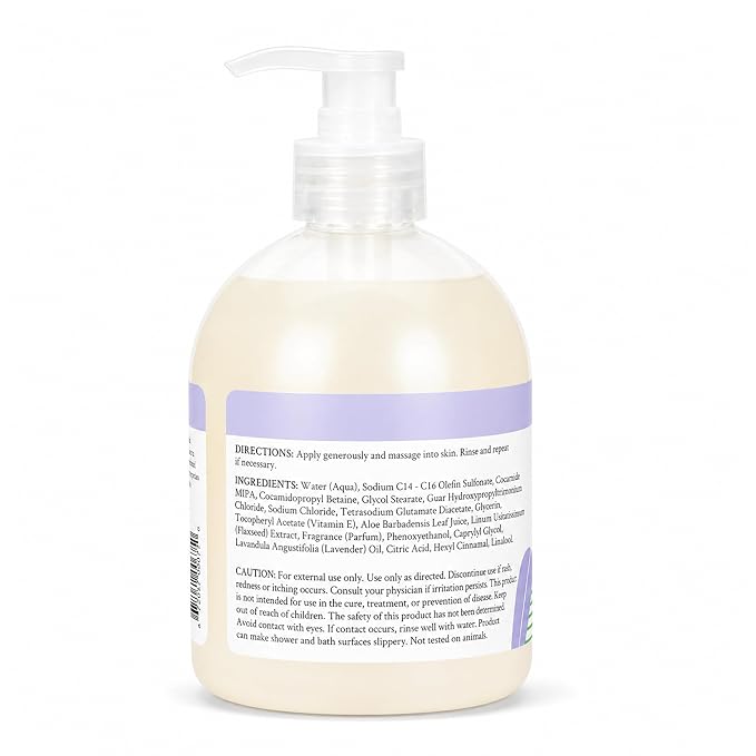 Ginger Lily Farms Botanicals Nourishing Body Wash, 100% Vegan & Cruelty-Free, Lavender Chamomile Scent, 16.9 Fl Oz (Pack of 6)
