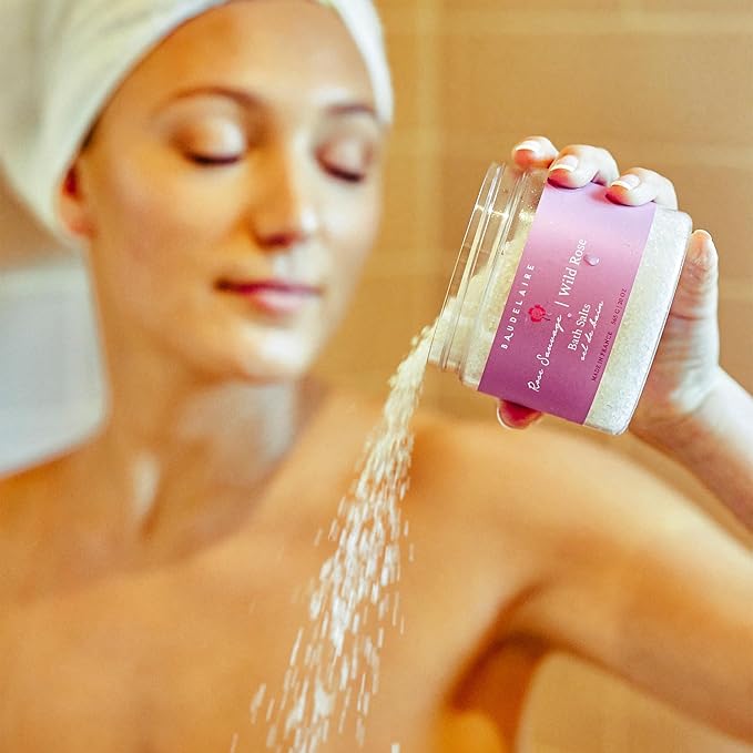 Provence Sante Relaxing Bath Salt - Luxury and Soothing Soak - Floral Wild Rose Scent - Made in France - 20 Oz