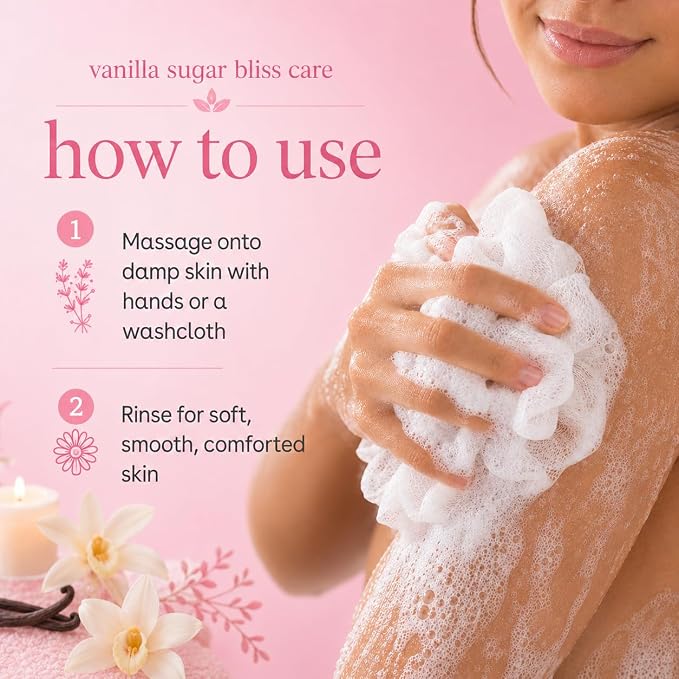 Ginger Lily Farms Botanicals Nourishing Body Wash, 100% Vegan & Cruelty-Free, Vanilla Sugar Bliss Scent, 1 Gallon (Pack of 4)