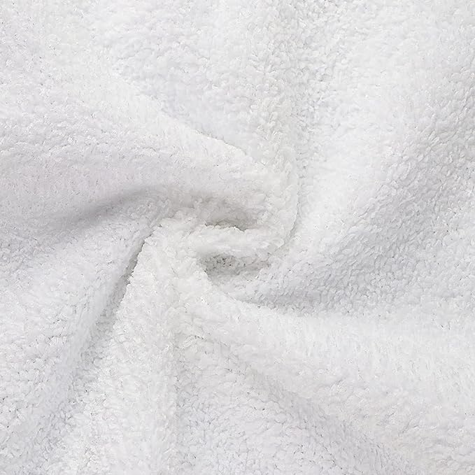 Orighty Washcloths Bulk, 50 Pack Highly Absorbent & Soft Feel Microfiber Face Towels, Multi-Purpose Wash Cloths & Hand Towels for Bathroom, Hotel, Spa, and Gym, 12x12 Inch, White
