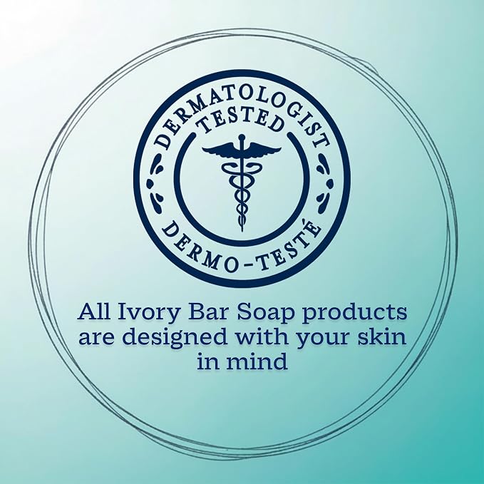 Ivory Sensitive Bar Soap, Designed for Whole Family, Fragrance Free, 99.44% Pure Formula, Plant-Based Cleanser, Made Without Heavy Perfume, Parabens, Phthalates, For All Skin Types, 3.17 oz (12 Count)