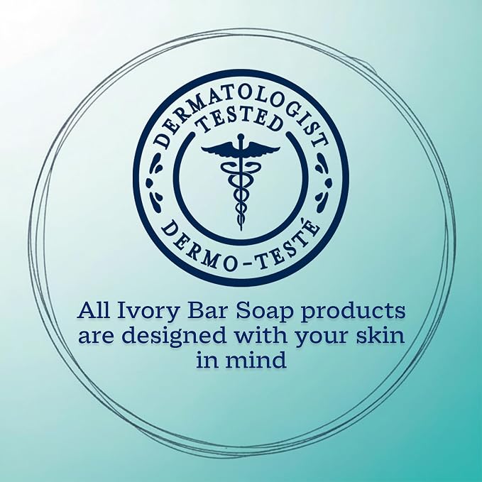 Ivory Sensitive Bar Soap, Designed for Whole Family, Fragrance Free, 99.44% Pure Formula, Plant-Based Cleanser, Made Without Heavy Perfume, Parabens, Phthalates, For All Skin Types, 3.17 oz (10 Count)